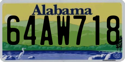 AL license plate 64AW718