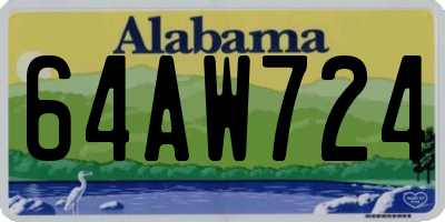 AL license plate 64AW724