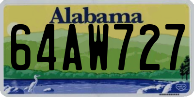 AL license plate 64AW727