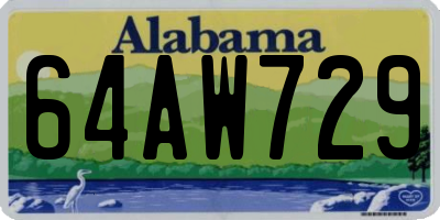 AL license plate 64AW729