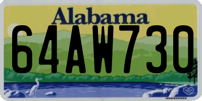 AL license plate 64AW730