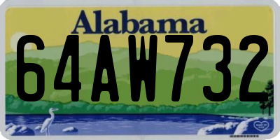 AL license plate 64AW732
