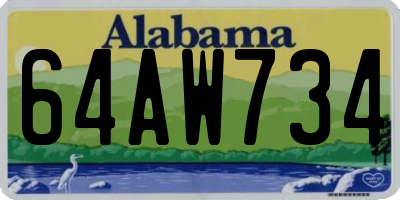 AL license plate 64AW734