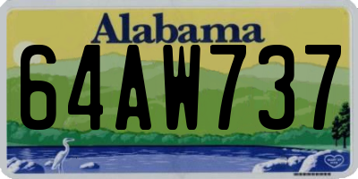 AL license plate 64AW737