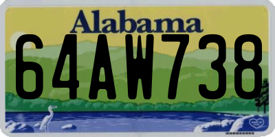 AL license plate 64AW738