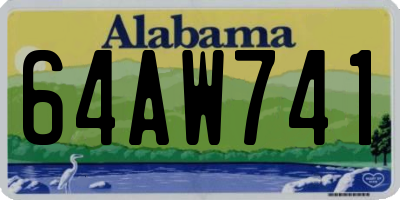 AL license plate 64AW741