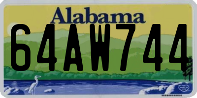 AL license plate 64AW744