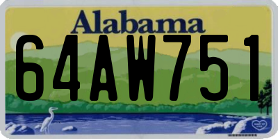 AL license plate 64AW751