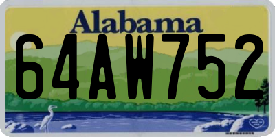 AL license plate 64AW752