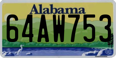 AL license plate 64AW753