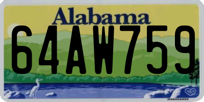 AL license plate 64AW759