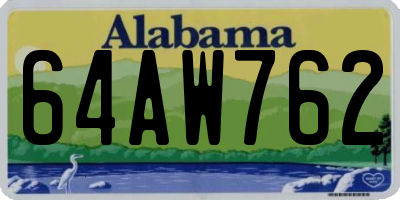 AL license plate 64AW762
