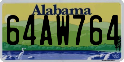 AL license plate 64AW764
