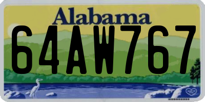 AL license plate 64AW767