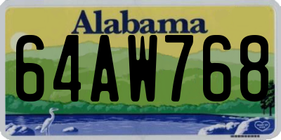 AL license plate 64AW768