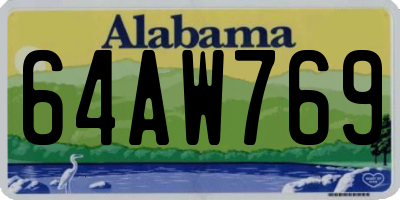 AL license plate 64AW769