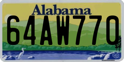 AL license plate 64AW770