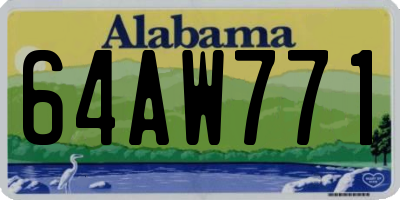 AL license plate 64AW771
