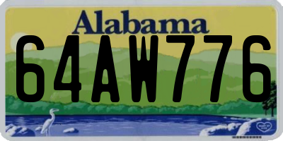 AL license plate 64AW776