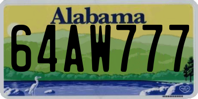 AL license plate 64AW777