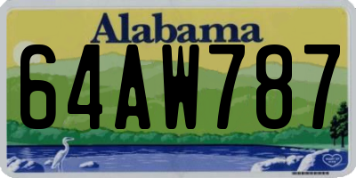 AL license plate 64AW787