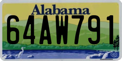 AL license plate 64AW791