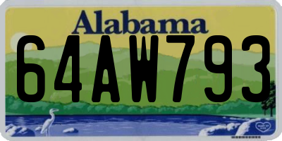 AL license plate 64AW793