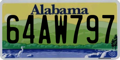 AL license plate 64AW797