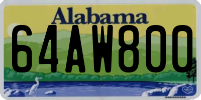 AL license plate 64AW800