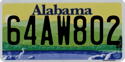 AL license plate 64AW802