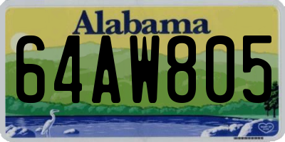 AL license plate 64AW805