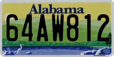 AL license plate 64AW812