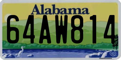 AL license plate 64AW814