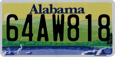 AL license plate 64AW818