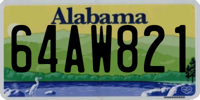 AL license plate 64AW821