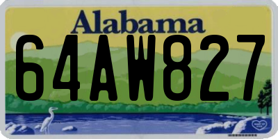 AL license plate 64AW827
