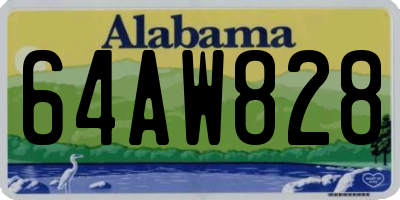 AL license plate 64AW828