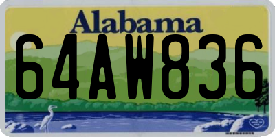 AL license plate 64AW836