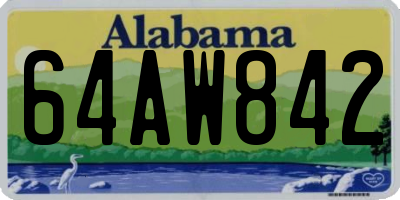 AL license plate 64AW842