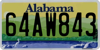 AL license plate 64AW843