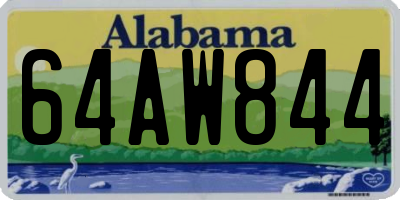 AL license plate 64AW844