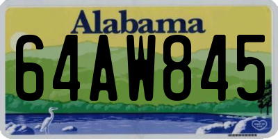 AL license plate 64AW845