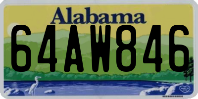 AL license plate 64AW846