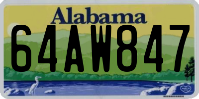 AL license plate 64AW847