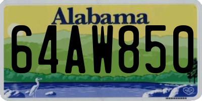 AL license plate 64AW850