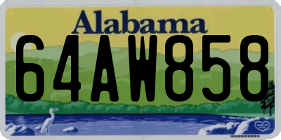 AL license plate 64AW858