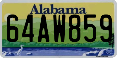 AL license plate 64AW859