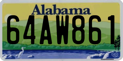 AL license plate 64AW861