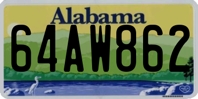 AL license plate 64AW862