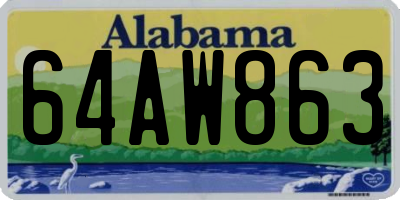 AL license plate 64AW863